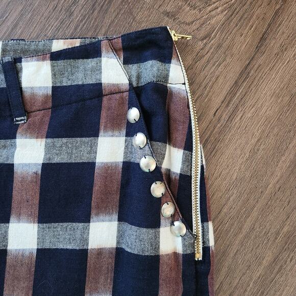 ALIX OF BOHEMIA Charlie Plaid Princess Wide Leg Cotton Pants XL Retro Designer - Picture 4 of 10